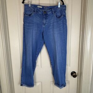 KUT from the Kloth Catherine Slim Boyfriend Jeans Blue Wash Size 14